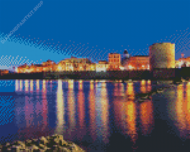 Alghero At Night Diamond Painting