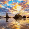 Bandon Beach Fall Sunset Diamond Painting