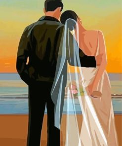Beach Wedding Couple Diamond Painting