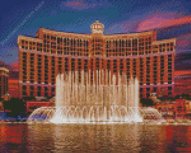 Bellagio Fountain In Las Vegas Diamond Painting