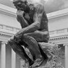 Black And White The Thinker Diamond Painting