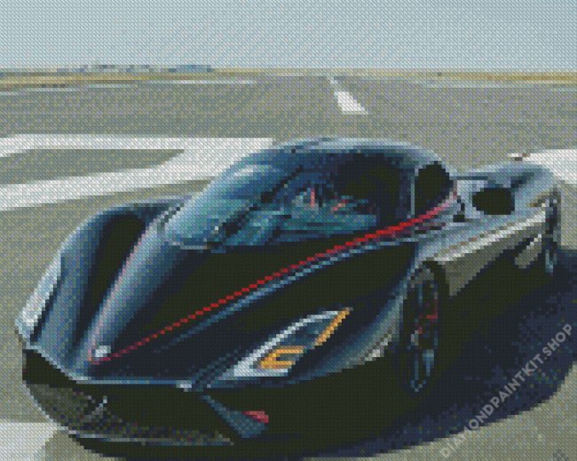 Black Sport Car Ssc Tuatara Diamond Painting