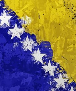 Bosnia Flag Art Diamond Painting