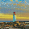 Canada Peggys Cove Lighthouse Diamond Painting