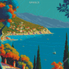 Cephalonia Greece Poster Diamond Painting