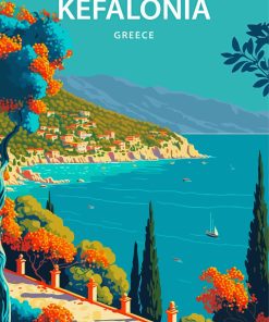 Cephalonia Greece Poster Diamond Painting