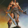 Conan The Barbarian Character Art Diamond Painting
