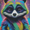 Cute Colorful Raccoon Diamond Painting