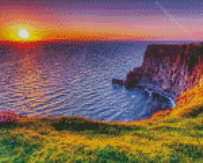 Emerald Isle At Sunset Diamond Painting