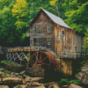 Forest Old Grist Mill Diamond Painting
