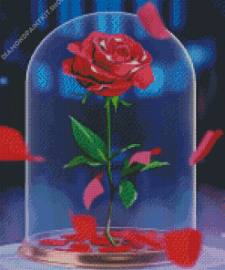 Glass Rose From Beauty And The Beast Diamond Painting