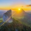 Glass House Mountains Sunset Diamond Painting