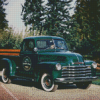 Green Classic Truck Diamond Painting
