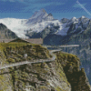 Grindelwald Village Cliff Diamond Painting