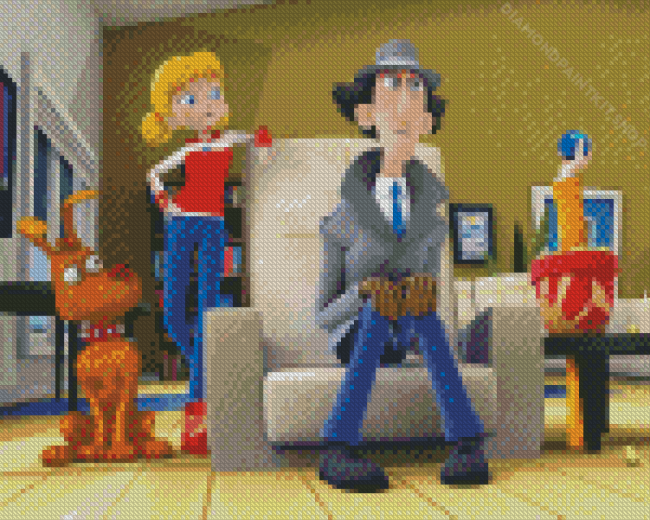 Inspector Gadget Characters Diamond Painting