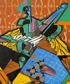 Juan Gris Violin And Chekerboard Diamond Painting