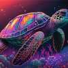 Magical Psychedelic Sea Turtle Diamond Painting