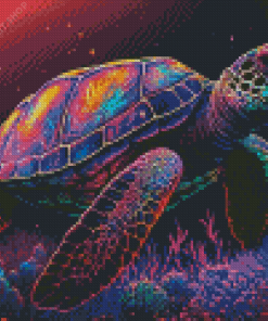 Magical Psychedelic Sea Turtle Diamond Painting