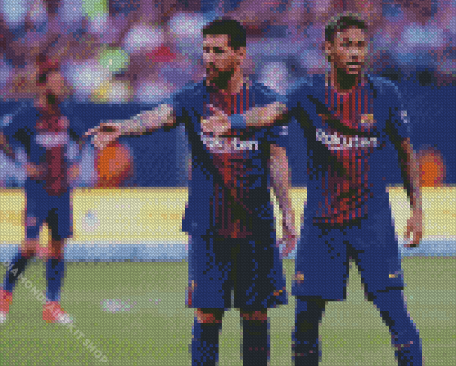 Messi and Neymar Diamond Painting