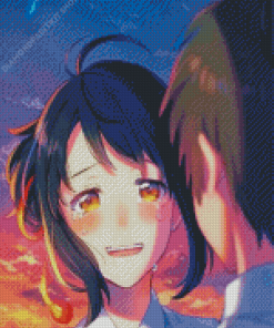 Mitsuha Miyamizu Crying Diamond Painting