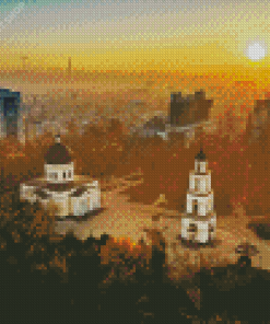 Moldova City Sunset View Diamond Painting