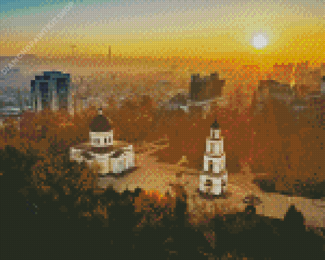 Moldova City Sunset View Diamond Painting