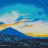 Mount Teide Volcano At Sunset Diamond Painting
