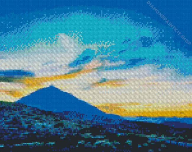 Mount Teide Volcano At Sunset Diamond Painting