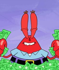 Mr Krabs With Money Diamond Painting