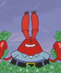 Mr Krabs With Money Diamond Painting