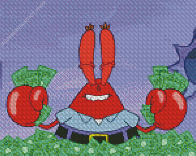 Mr Krabs With Money Diamond Painting