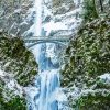 Multnomah Falls In Winter Diamond Painting