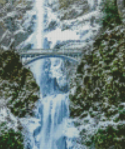 Multnomah Falls In Winter Diamond Painting