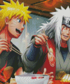 Naruto And Jiraiya Eating Diamond Painting