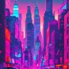 New York City Purple Night Diamond Painting