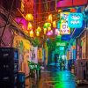 Night City Lights Alley Diamond Painting