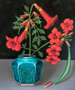 Orange Trumpet Vine Diamond Painting