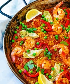 Paella Spanish Food Diamond Painting