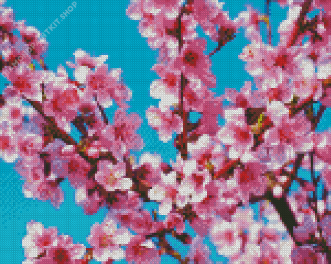 Peach Flower Diamond Painting