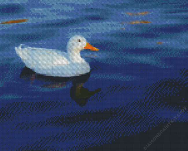 Pekin Duck In Water Diamond Painting