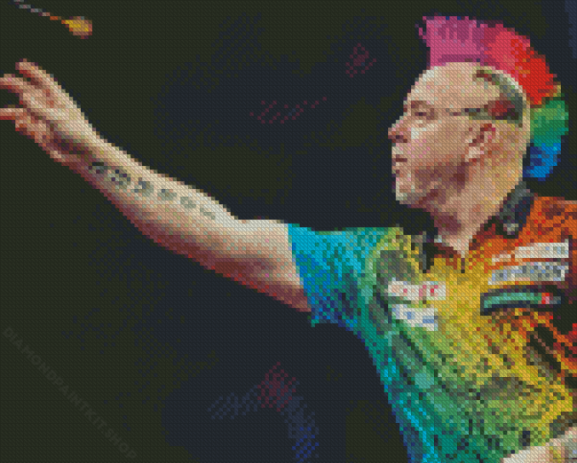 Peter Wright Darts Player Diamond Painting