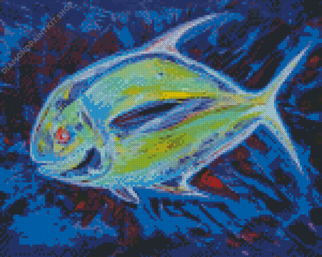 Pompano Fish Art Diamond Painting