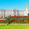 Red Flowers In Buckingham Palace Diamond Painting