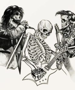 Rock And Roll Skeletons Diamond Painting