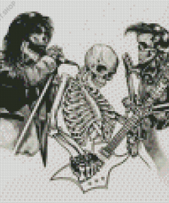 Rock And Roll Skeletons Diamond Painting