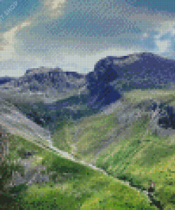 Sca Fell Mountain Landscape Diamond Painting