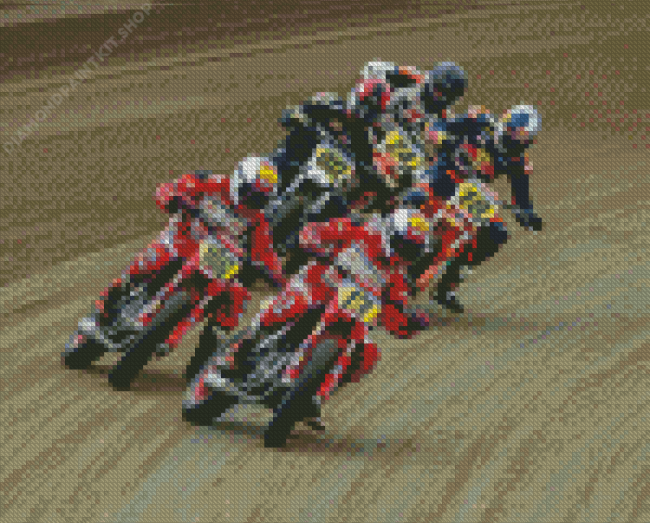Speedway Motorcycles Race Diamond Painting