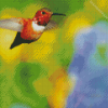 Spring Rufous Hummingbird Diamond Painting