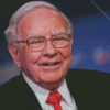 Warren Buffett Smiling Diamond Painting