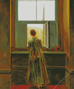 Woman At Window Caspar David Friedrich Diamond Painting